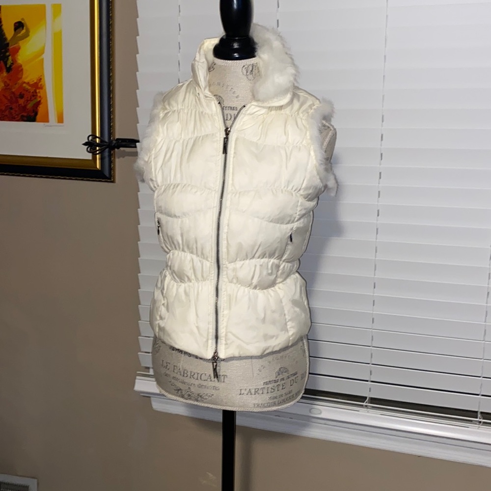 White Nylon Down Vest - Medium